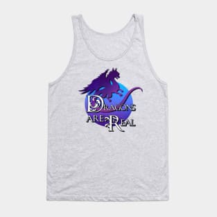 Dragons are Real - Blue Tank Top